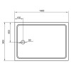 Поддон для душа Cezares TRAY-A-AH-140/90-15-W акриловый, прямоугольный