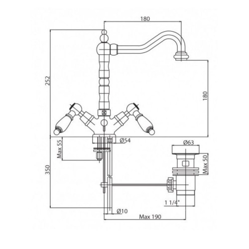 Смеситель для раковины Cezares FIRST LS2 (FIRST-LS2-01-Bi)