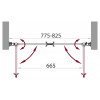 Душевая дверь в нишу BELBAGNO  SELA-B-2-60-C-Cr