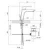 Смеситель для раковины, без  донного клапана CEZARES FLORIAN-LSM1-01-W0