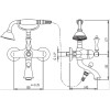 Смеситель для ванны Cezares ATLANTIS-VDP-02-Sw/бронзовый