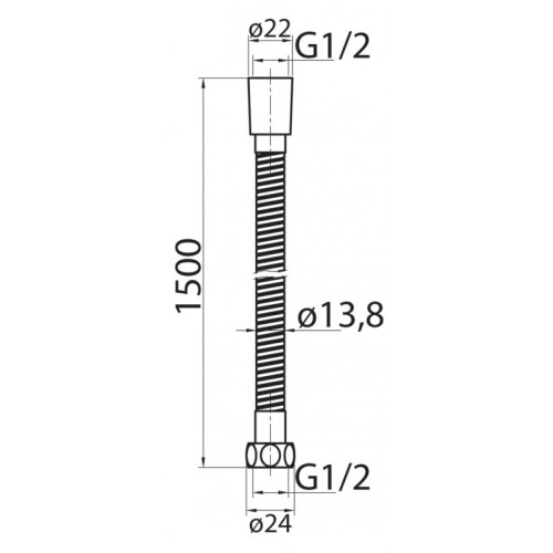 Душевой шланг гибкий  CEZARES CZR-FMDC-180-02