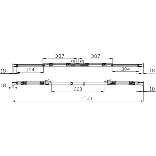 Шторка на ванну Cezares PRATICO-VF-2-150/140-C-Cr