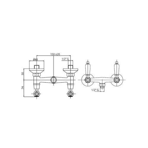 Смеситель для душа Cezares FIRST D (FIRST-D-01-Bi)