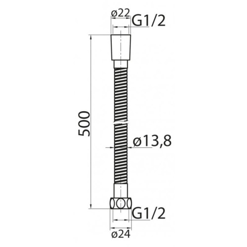 Душевой шланг гибкий  CEZARES CZR-FMDC-150-02