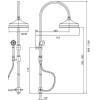 Душевая стойка с верхним душем Cezares VINTAGE-CAE-01-M