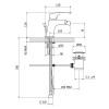Смеситель на биде, без  донного клапана CEZARES FLORIAN-BSM1-01-W0