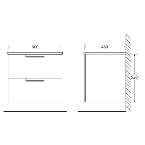 МЕБЕЛЬ ДЛЯ ВАННОЙ КОМНАТЫ BELBAGNO LETICIA-600 Tortora Opaco