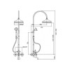Душевая стойка Cezares NOSTALGIA CVD (NOSTALGIA-CVD-02)