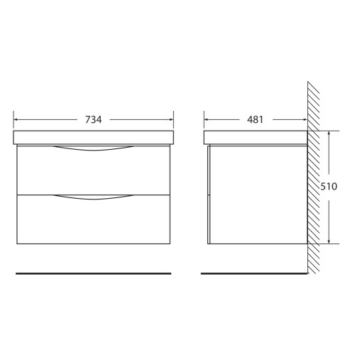 Мебель для ванной комнаты BELBAGNO FLY-700 Rovere Grigio