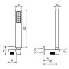 Ручной душ со шлангом 150 см и держателем, квадратное сечение Cezares STELLA-KD-01-Cr