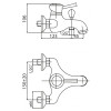 Смеситель для ванны   CEZARES GIUBILEO-VM-02