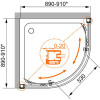 Душевой уголок Cezares ANIMA-R-2-90-C-Cr