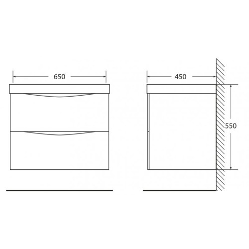 Мебель для ванной комнаты BELBAGNO MARINO-650 Rovere Bianco