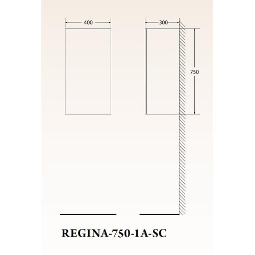 ШКАФ ПОДВЕСНОЙ BELBAGNO REGINA-750 Bianco Opaco