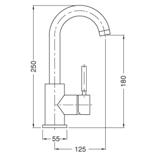 Смеситель Cezares Olimp LSM2 03/24 L для раковины