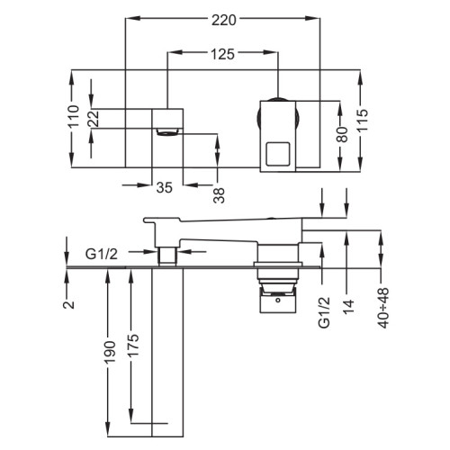 Смеситель Cezares  MOLVENO-BLS2-01-Cr для раковины