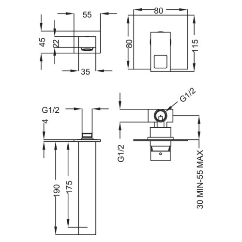 Смеситель Cezares  MOLVENO-BLS1-01-Cr для раковины