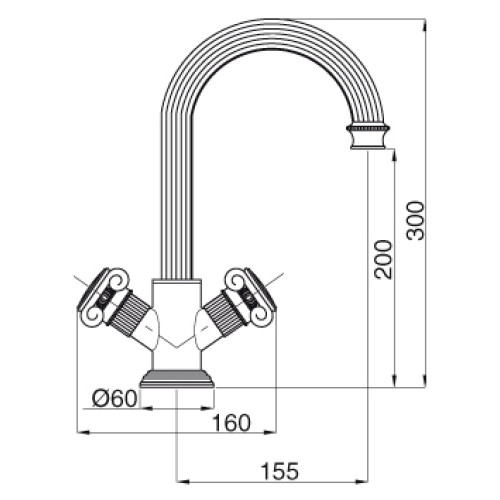 Смеситель Cezares Olimp LS2 03/24 Sw для раковины