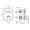 Встраиваемый трехпозиционный смеситель для душа CEZARES GLOBO-F-VDIM3-B-01