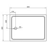 Поддон для душа Cezares TRAY-A-AH-90/80-15-W акриловый, прямоугольный