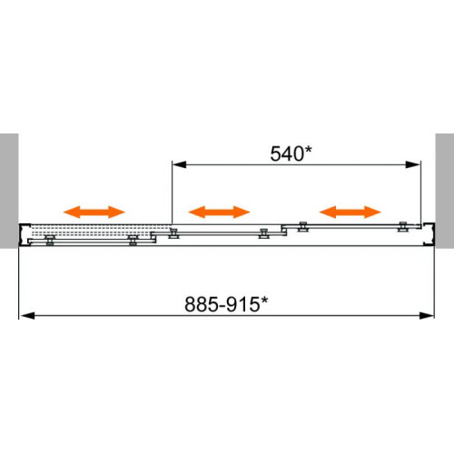 Душевая дверь Cezares FAMILY-BF-3-150-P-Cr