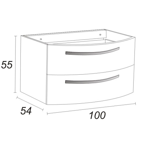 Мебель для ванной Comfort Larice подвесная с двумя выдвижными ящиками 100x54x55