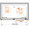 Душевая дверь Cezares LUX-SOFT-BF-1-150-С-Cr