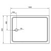 Поддон для душа Cezares TRAY-A-AH-100/90-15-W акриловый, прямоугольный