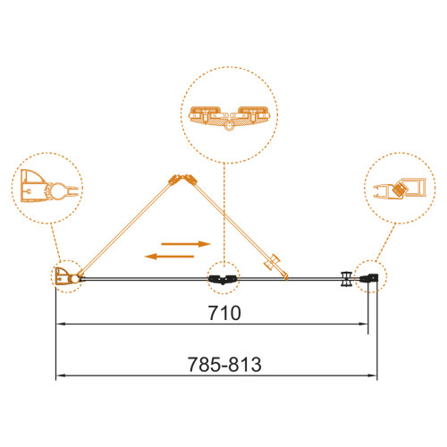 ДУШЕВАЯ ДВЕРЬ CEZARES ECO-O-BS-12-80-C-Cr