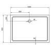 Поддон для душа Cezares TRAY-S-AH-120/80-13-W литой из искусственного мрамора, прямоугольный.