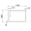 Поддон для душа Cezares TRAY-A-AH-110/90-15-W акриловый, прямоугольный