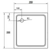 Поддон для душа Cezares TRAY-A-A-95-15-W акриловый, квадратный.