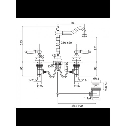 Смеситель для раковины Cezares FIRST BLS2 (FIRST-BLS2-01-Bi)