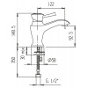 Смеситель для раковины  CEZARES GIUBILEO-LSM1-02