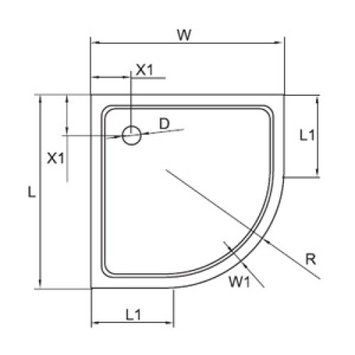 Поддон для душа Cezares TRAY-S-R-80-550-13-W литой из искусственного мрамора, радиальный, R- 550